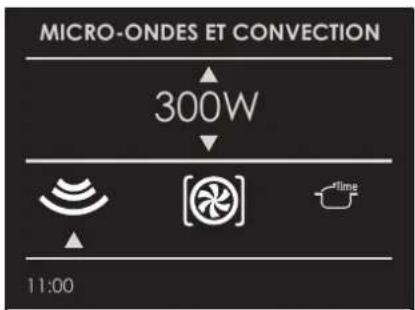 MICRO-ONDES ET CONVECTION 300W 11:00