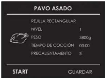 Fulgor Milano F7DSPD24S1 - Seleccionar una receta ya configurada: - 1