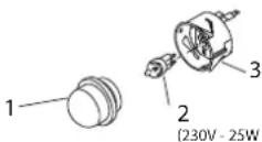 Fulgor Milano F1MSM24S3 - Replacing the oven light - 1