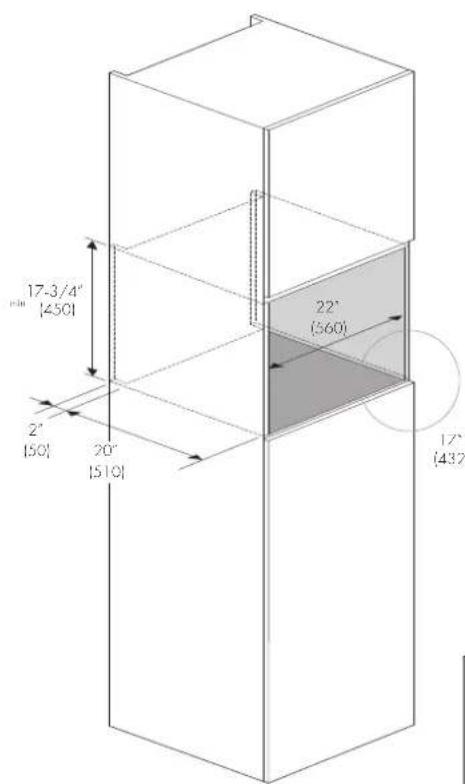 Fulgor Milano F7MSPD24S1 - Dimensions and Cabinet Requirements - 2