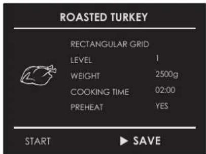Fulgor Milano F7MSM24MB1 - Saving a personalized recipe: - 3