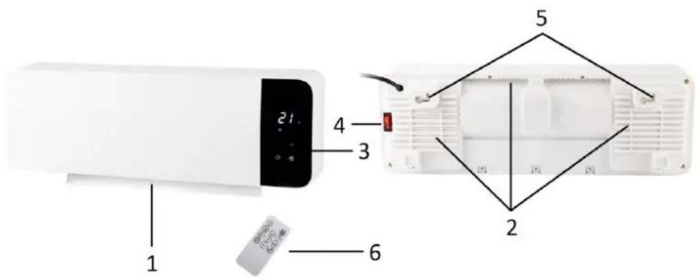 Emerio WH-133172 - PARTS DESCRIPTION - 1