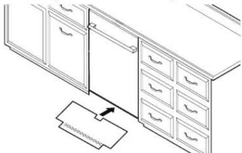 WHIRLPOOL WDT550SAPW - Place foam insulation pad below the dishwasher (on some models) - 1