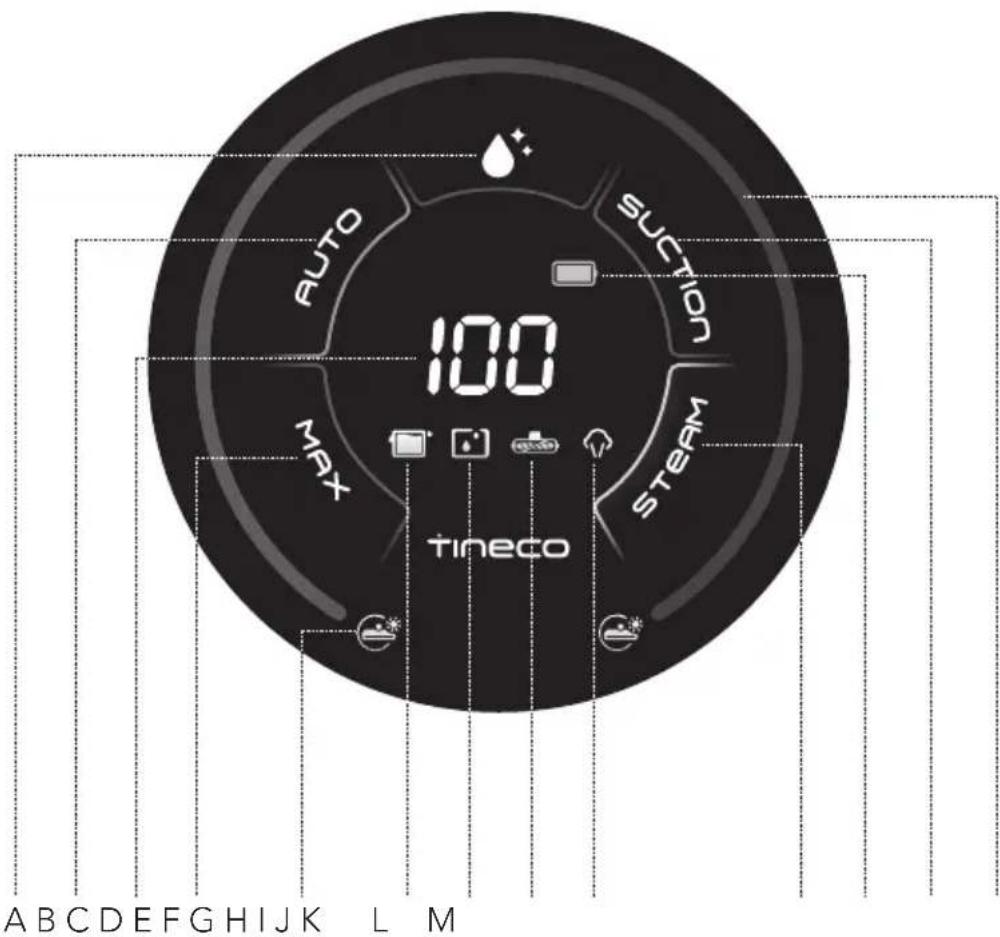 TINECO Floor One S7 Stretch Steam - Pantalla digital - 1