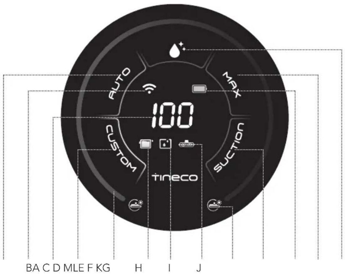 TINECO Floor One S6 Stretch - Pantalla digital - 1