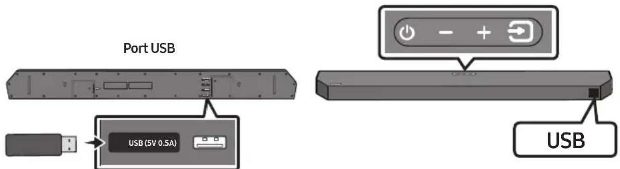 SAMSUNG HW-Q610F - Connexion D'UN PÉRIPHÉRIQUE DE STOCKAGE USB - 1