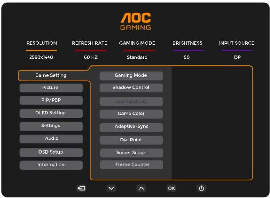 AOC Q27G40ZDF - OSD 设定 - 1