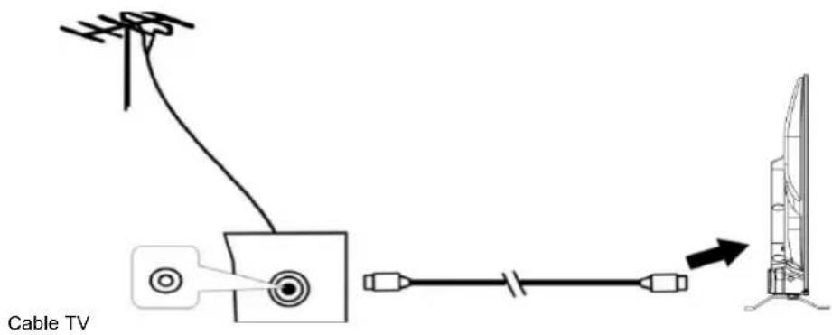 EDENWOOD ED40A06FHD-RE - Connecting the External Antenna to the Unit - 1