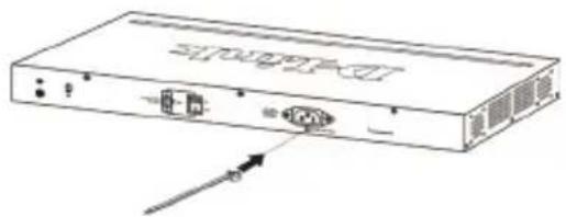 D-LINK DXS-1210-10MP - Installation du dispositif de retenue du cordon d'alimentation - 1