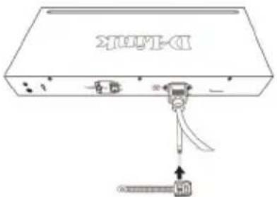 D-LINK DXS-1210-10MP - Cara memasang penahan kabel daya - 1