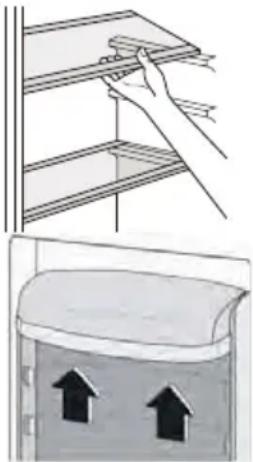 CONTINENTAL EDISON CEF2D413NFB - Positioning the door balconies - 1