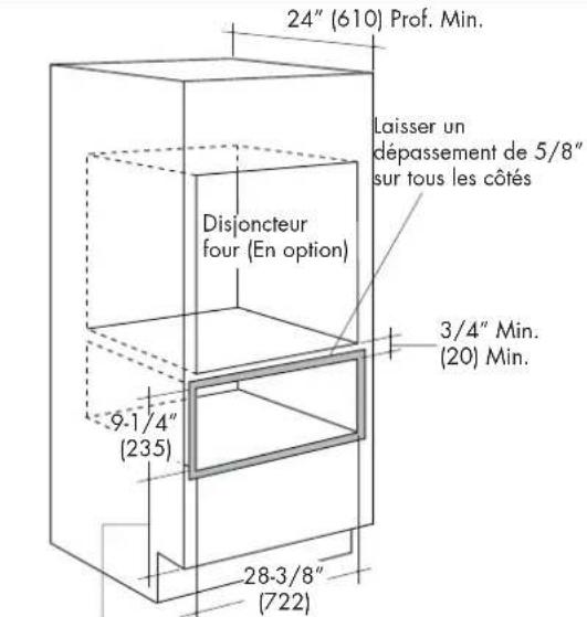 Fulgor Milano F7IWD30O1 - OPTIONS D'INSTALLATION - 1