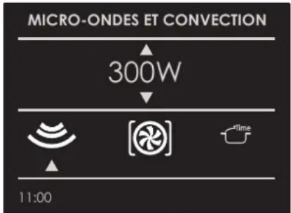 MICRO-ONDES ET CONVECTION 300W 11:00