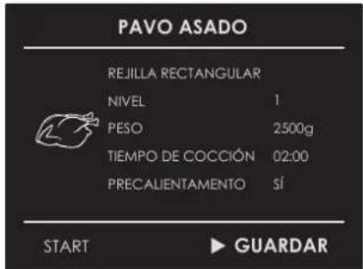 Fulgor Milano F7MSPD30S1 - Guardar una receta personalizada: - 3