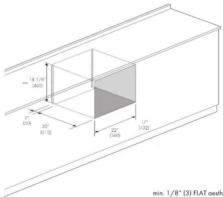 Fulgor Milano F7MSPD30S1 - Dimensions and Cabinet Requirements - 1