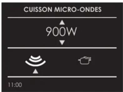 CUISSON MICRO-ONDES 900W 11:00