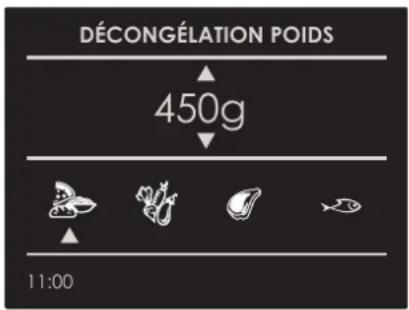 DÉCONGÉLATION POIDS 450g 11:00