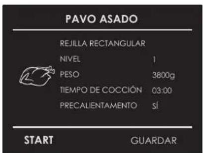 Fulgor Milano F7MSPD30S1 - Seleccionar una receta ya configurada: - 1