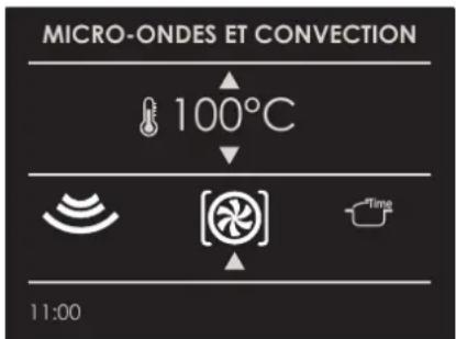 MICRO-ONDES ET CONVECTION 100°C Time 11:00