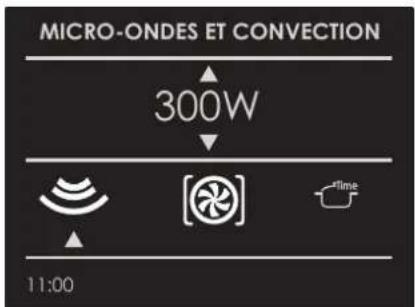 MICRO-ONDES ET CONVECTION 300W 11:00