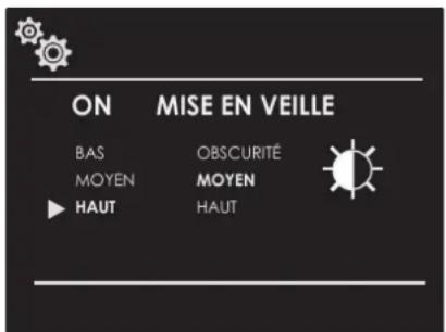 ON MISE EN VEILLE BAS OBSCURITÉ MOYEN MOYEN HAUT HAUT