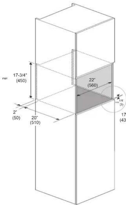 Fulgor Milano F7MSCO30S1 - Dimensions and Cabinet Requirements - 2