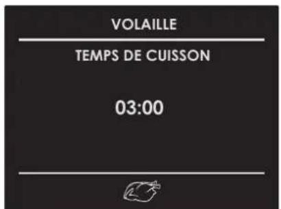 VOLAILLE TEMPS DE CUISSON 03:00