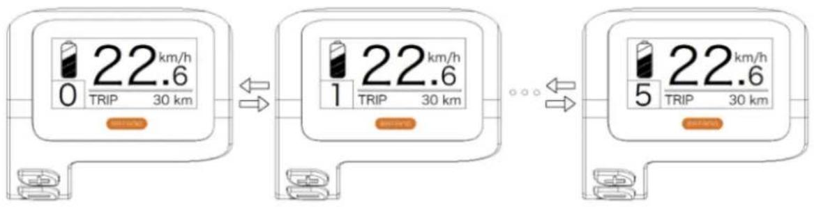 SHARP BK-CD04E - - Wybierz poziom wspomagania elektrycznego - 1