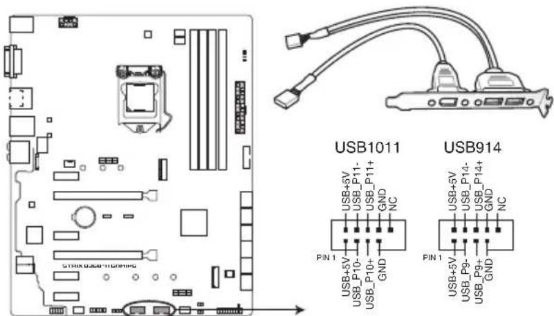 ASUS ROG STRIX B360-H GAMING - Connecteurs USB 2.0 (10-1 pin USB914, USB1011) - 1