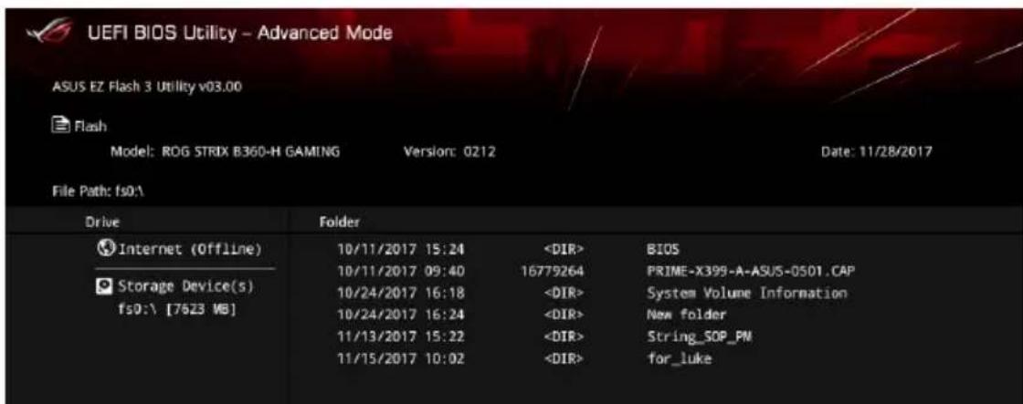 ASUS ROG STRIX B360-H GAMING - Pour mettre à jour le BIOS par USB : - 2