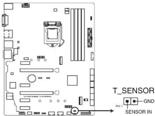ASUS ROG STRIX B360-H GAMING - Connecteur pour câble à thermistance (2-pin T\_SENSOR) - 1