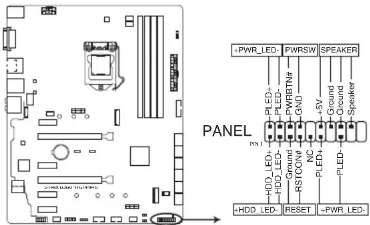 ASUS ROG STRIX B360-H GAMING - Connecteur panneau système (20-5 pin PANEL) - 1