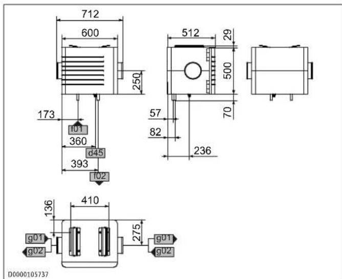 STIEBEL ELTRON LWF AR 1.5 - Misure e allacciamenti - 2