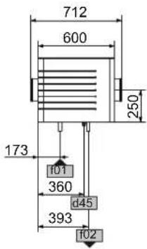 STIEBEL ELTRON LWF AR 1.5 - Rozměry a přípojky - 1