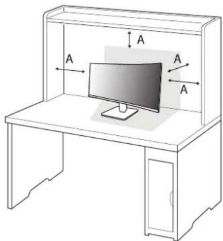 LG 32BR50C - Installing on a Table - 1