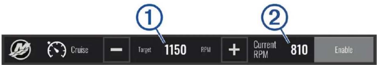 GARMIN GPSMAP 9010xsv - Calque du régulateur de vitesse Mercury - 1