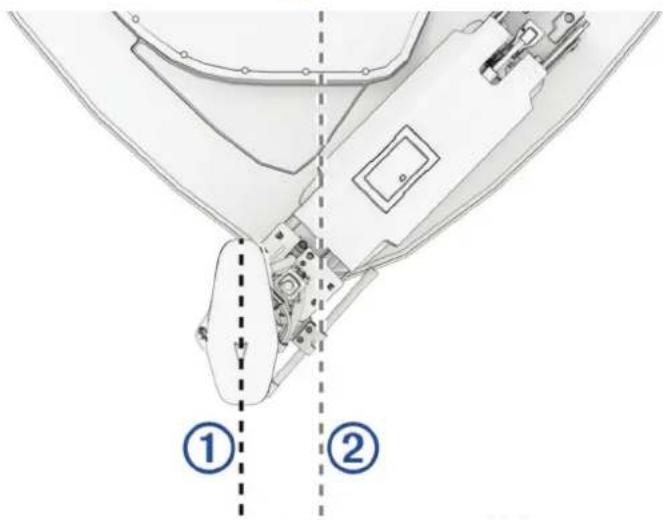 GARMIN GPSMAP 9010xsv - Réglage du décalage d'étrave - 1