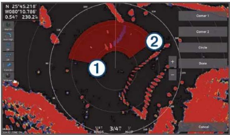 GARMIN GPSMAP 9010xsv - Définition d'une zone de garde partielle - 1