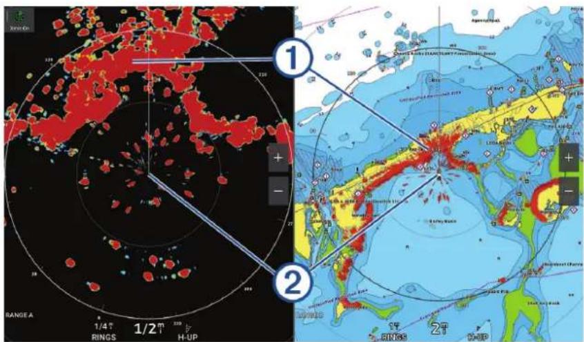 GARMIN GPSMAP 9010xsv - Interprétation du radar - 1