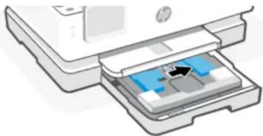 HP ENVY Photo 7934 - Faites glisser les guides de papier pour les positionner tout contre les bords du bac photo. - 1