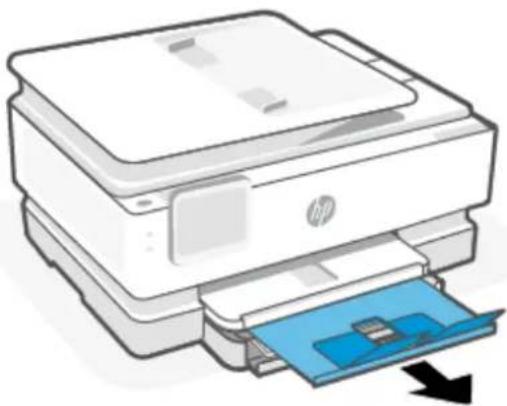 HP ENVY Photo 7934 - Faites glisser les guides de papier pour les positionner tout contre les bords du bac photo. - 4