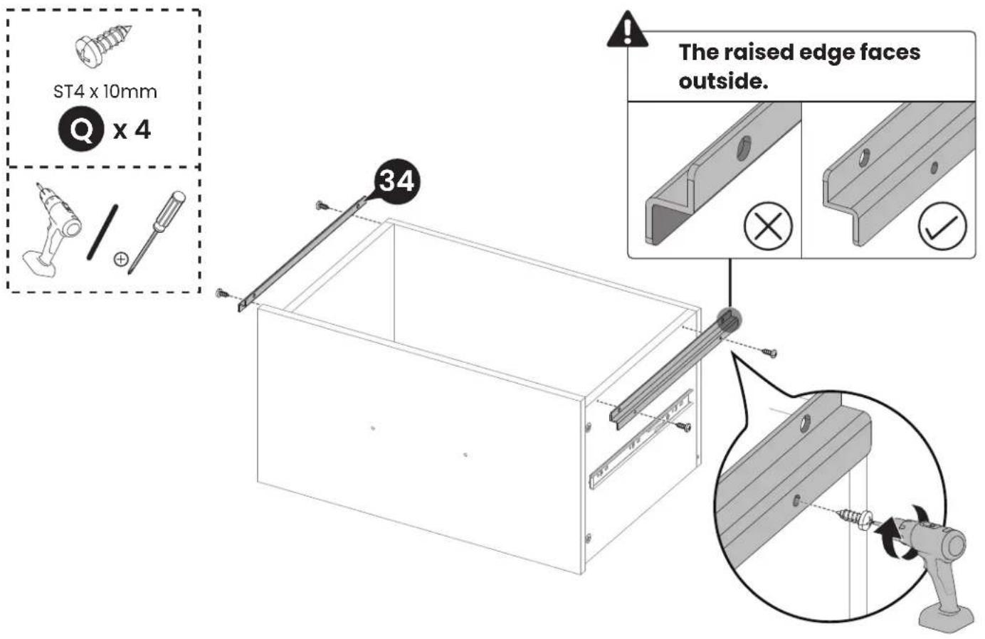 ErgoAV ERDS5-01 - Attaching the Drawers - 23