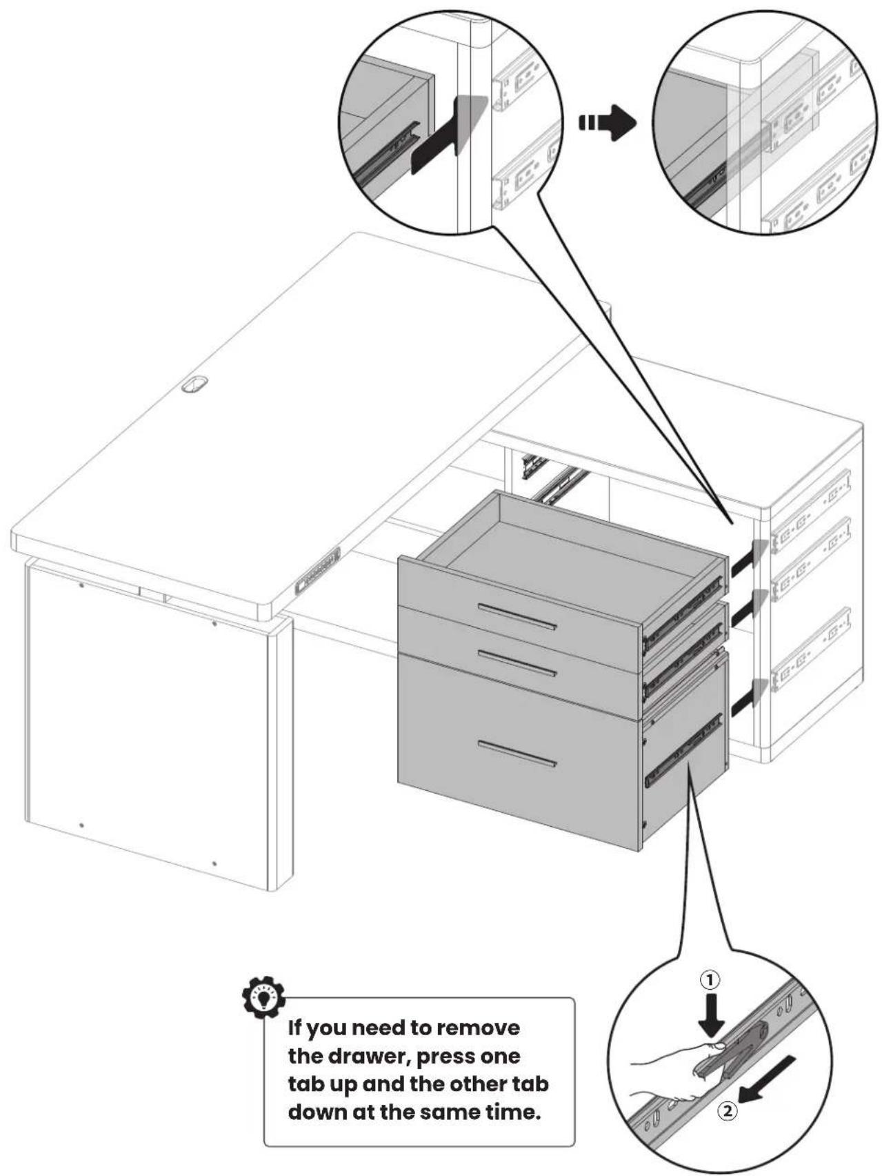ErgoAV ERDS5-01 - Attaching the Drawers - 35