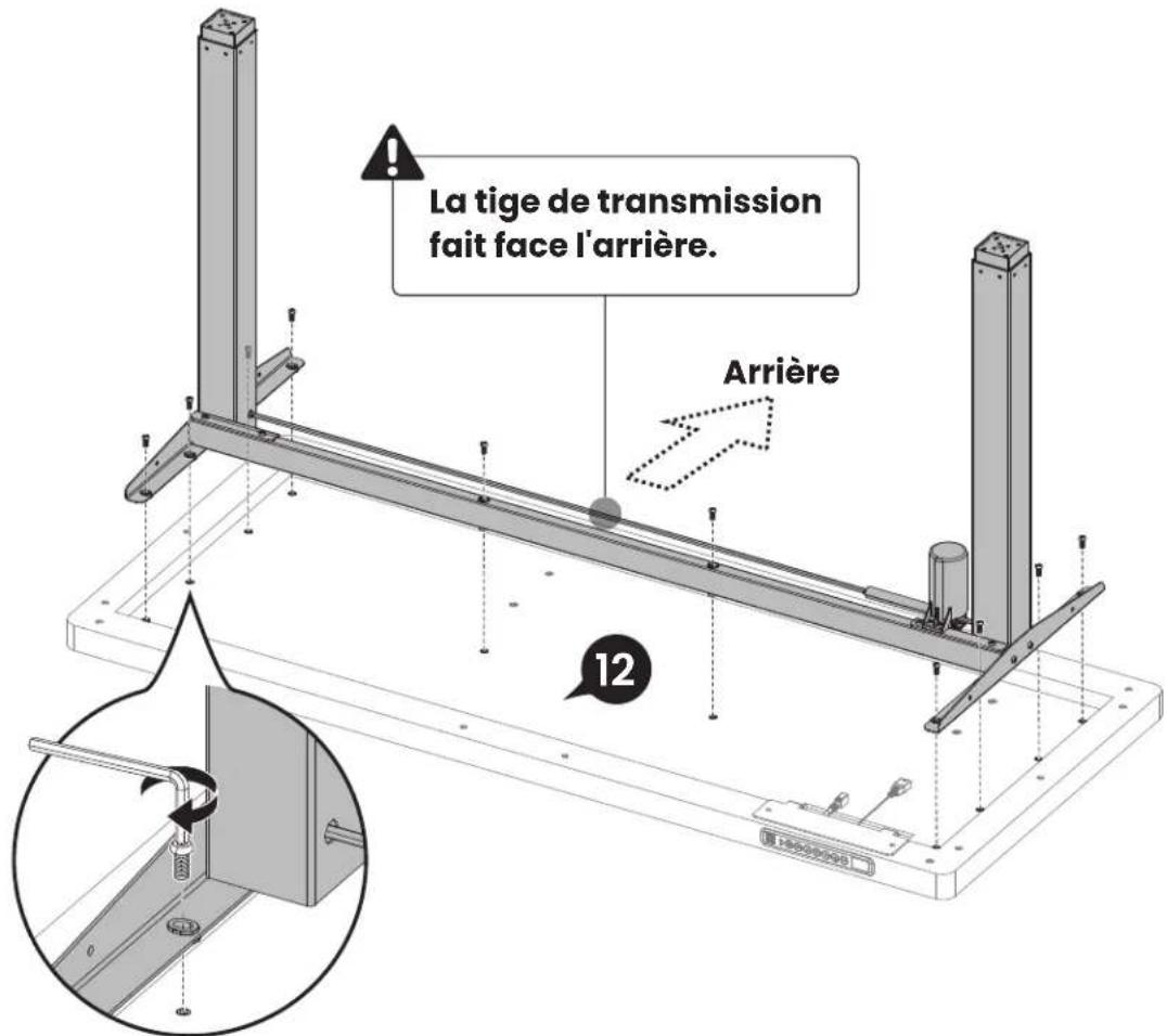ErgoAV ERDS5-01 - Étape 2 Fixation du Bureau et des autres Pièces - 7