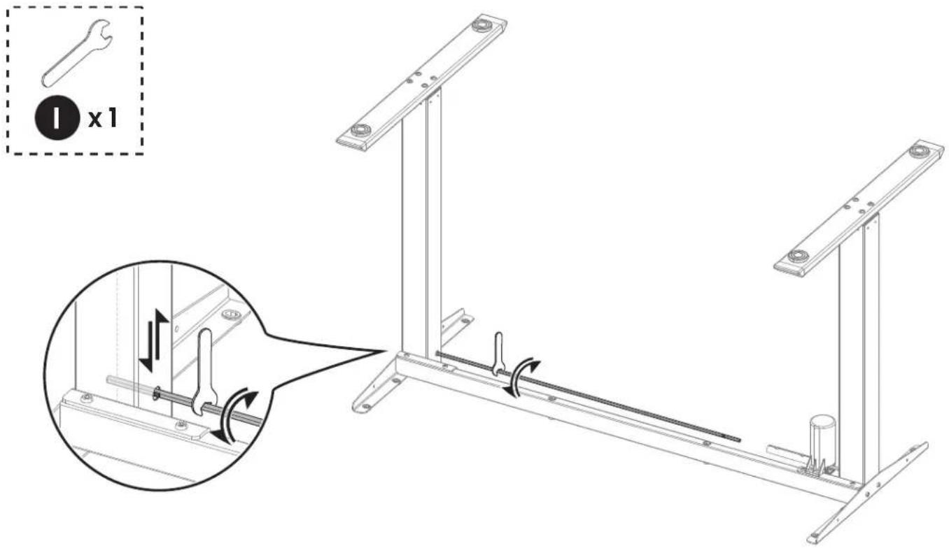 ErgoAV ERDS4-01 - Adjust uneven desk legs if needed: - 1