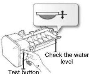 SAMSUNG RSG307AARS - Check the amount of water supplied to the ice tray. - 2