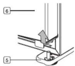 SAMSUNG RSG307AARS - Retrait de la porte du réfrigérateur - 4