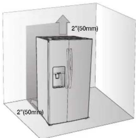 SAMSUNG RSG307AARS - Selecting the best location for the refrigerator - 1