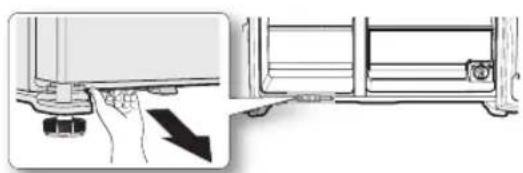 SAMSUNG RSG307AARS - Separación de la tuberia de suministro del agua del refrigerador - 1