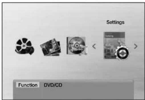 Settings Function DVD/CD